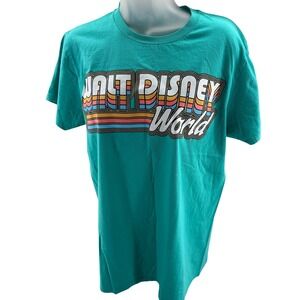 Walt Disney World Retro Graphic Tee Shirt Womens Medium Cotton